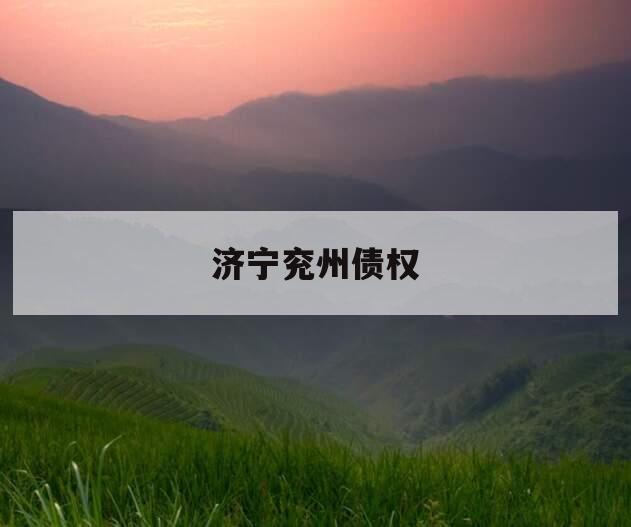 济宁兖州债权