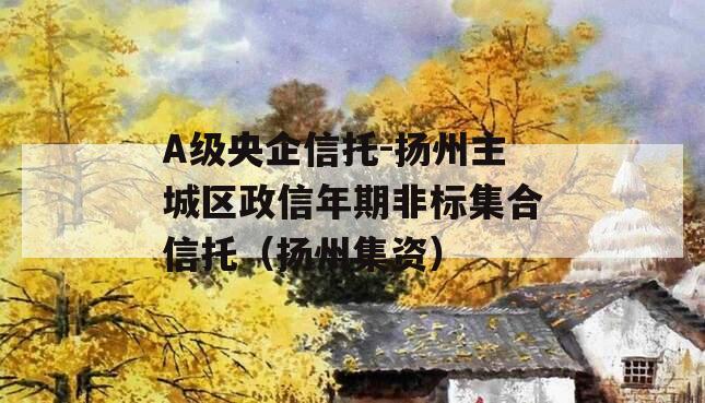 A级央企信托-扬州主城区政信年期非标集合信托（扬州集资）