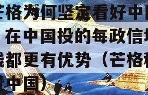 芒格为何坚定看好中国：在中国投的每政信块钱都更有优势（芒格称赞中国）