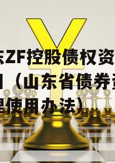 山东ZF控股债权资产项目（山东省债券资金管理使用办法）