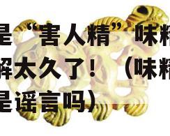 不是“害人精”味精被误解太久了！（味精有害是谣言吗）