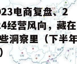 2023电商复盘、2024经营风向，藏在这些洞察里（下半年电商）