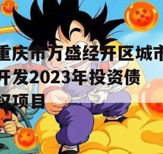重庆市万盛经开区城市开发2023年投资债权项目