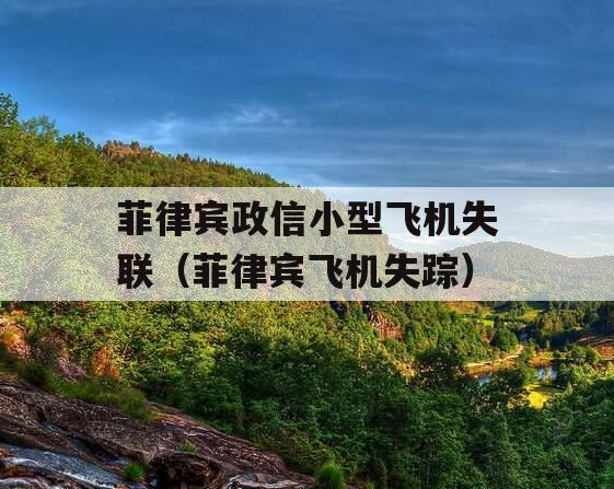菲律宾政信小型飞机失联（菲律宾飞机失踪）