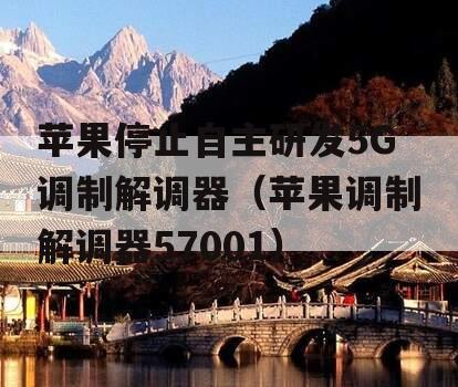 苹果停止自主研发5G调制解调器（苹果调制解调器57001）