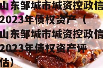 山东邹城市城资控政信2023年债权资产（山东邹城市城资控政信2023年债权资产评估）