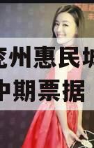 济宁兖州惠民城建2023年中期票据