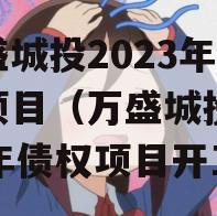 万盛城投2023年债权项目（万盛城投2023年债权项目开工）
