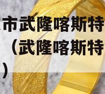 重庆市武隆喀斯特债权项目（武隆喀斯特集团公司）