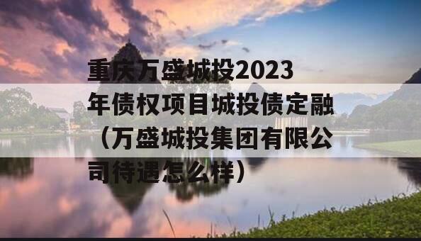 重庆万盛城投2023年债权项目城投债定融（万盛城投集团有限公司待遇怎么样）