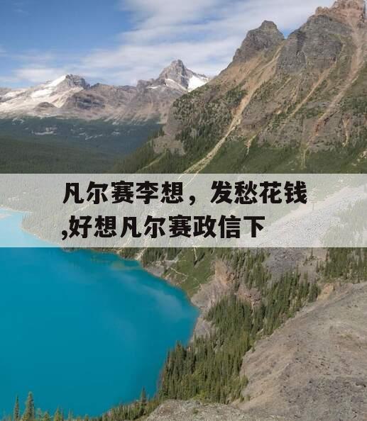 凡尔赛李想，发愁花钱,好想凡尔赛政信下