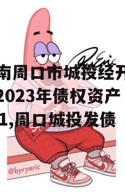 河南周口市城投经开实业2023年债权资产001,周口城投发债