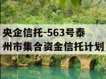央企信托-563号泰州市集合资金信托计划