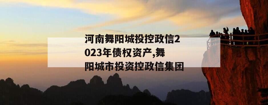 河南舞阳城投控政信2023年债权资产,舞阳城市投资控政信集团