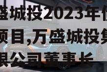万盛城投2023年债权项目,万盛城投集团有限公司董事长