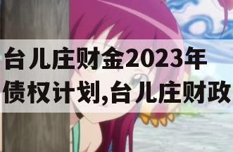 台儿庄财金2023年债权计划,台儿庄财政