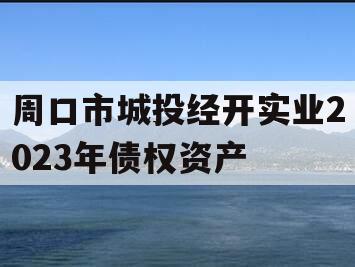 周口市城投经开实业2023年债权资产 周口市城投经开实业2023年债权资产