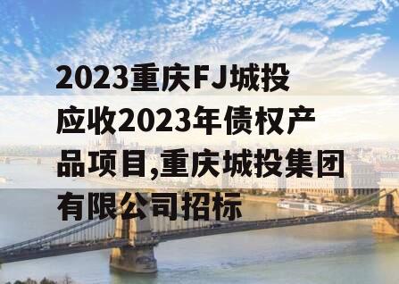 2023重庆FJ城投应收2023年债权产品项目,重庆城投集团有限公司招标