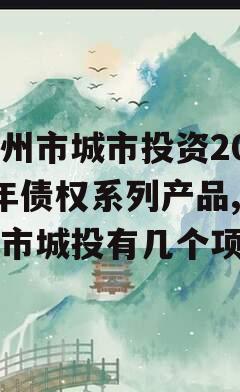 林州市城市投资2023年债权系列产品,林州市城投有几个项目