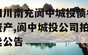 四川南充阆中城投债权资产,阆中城投公司拍卖公告