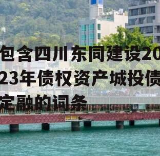 包含四川东同建设2023年债权资产城投债定融的词条