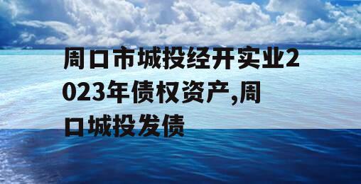 周口市城投经开实业2023年债权资产,周口城投发债