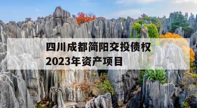 四川成都简阳交投债权2023年资产项目