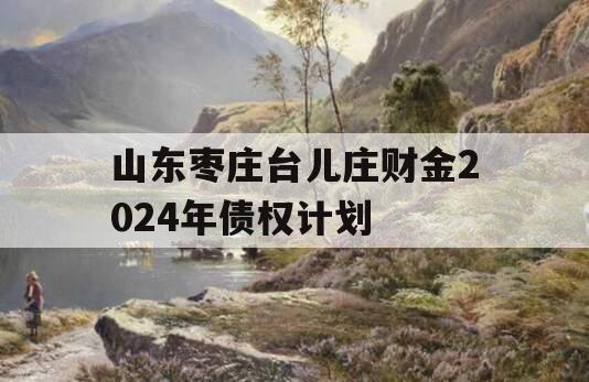 山东枣庄台儿庄财金2024年债权计划