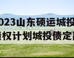 2023山东硕运城投债权计划城投债定融