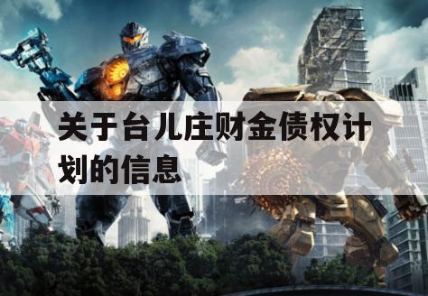 关于台儿庄财金债权计划的信息