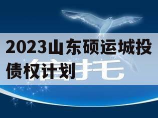 2023山东硕运城投债权计划