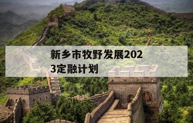 新乡市牧野发展2023定融计划