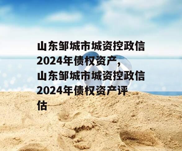 山东邹城市城资控政信2024年债权资产,山东邹城市城资控政信2024年债权资产评估