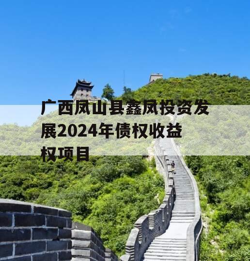 广西凤山县鑫凤投资发展2024年债权收益权项目