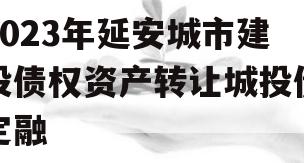 2023年延安城市建投债权资产转让城投债定融
