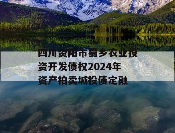 四川资阳市蜀乡农业投资开发债权2024年资产拍卖城投债定融