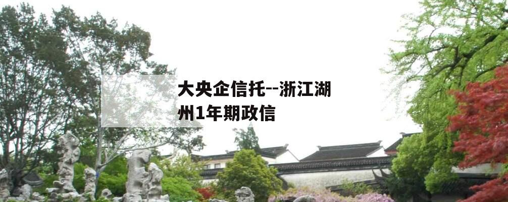 大央企信托--浙江湖州1年期政信