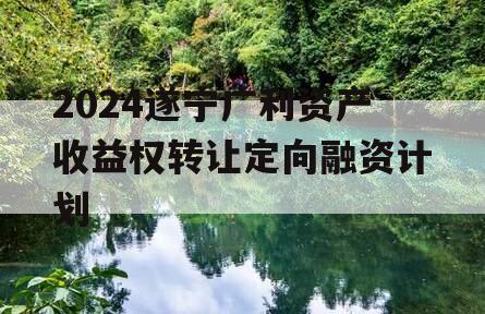 2024遂宁广利资产收益权转让定向融资计划