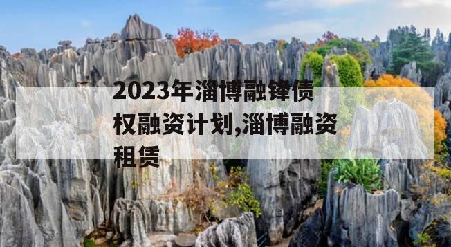 2023年淄博融锋债权融资计划,淄博融资租赁