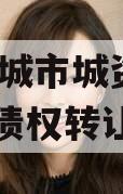 山东邹城市城资控股2024年债权转让