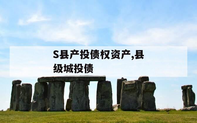 S县产投债权资产,县级城投债