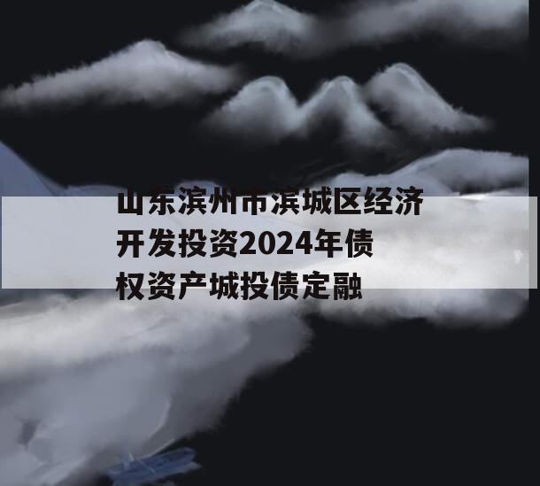 山东滨州市滨城区经济开发投资2024年债权资产城投债定融