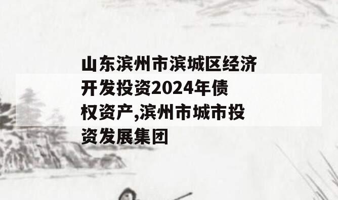 山东滨州市滨城区经济开发投资2024年债权资产,滨州市城市投资发展集团