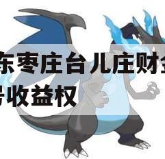 山东枣庄台儿庄财金D1号收益权