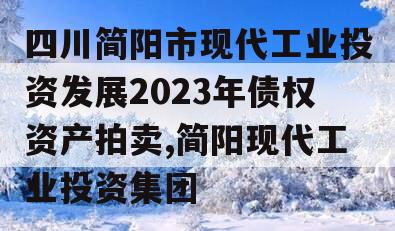 四川简阳市现代工业投资发展2023年债权资产拍卖,简阳现代工业投资集团