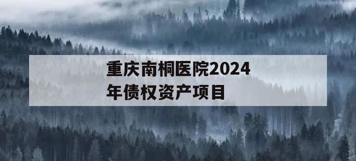重庆南桐医院2024年债权资产项目