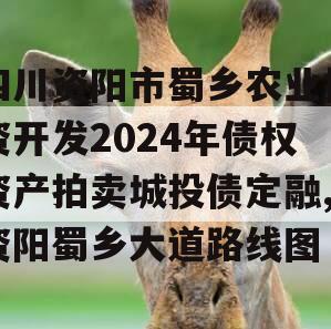 四川资阳市蜀乡农业投资开发2024年债权资产拍卖城投债定融,资阳蜀乡大道路线图