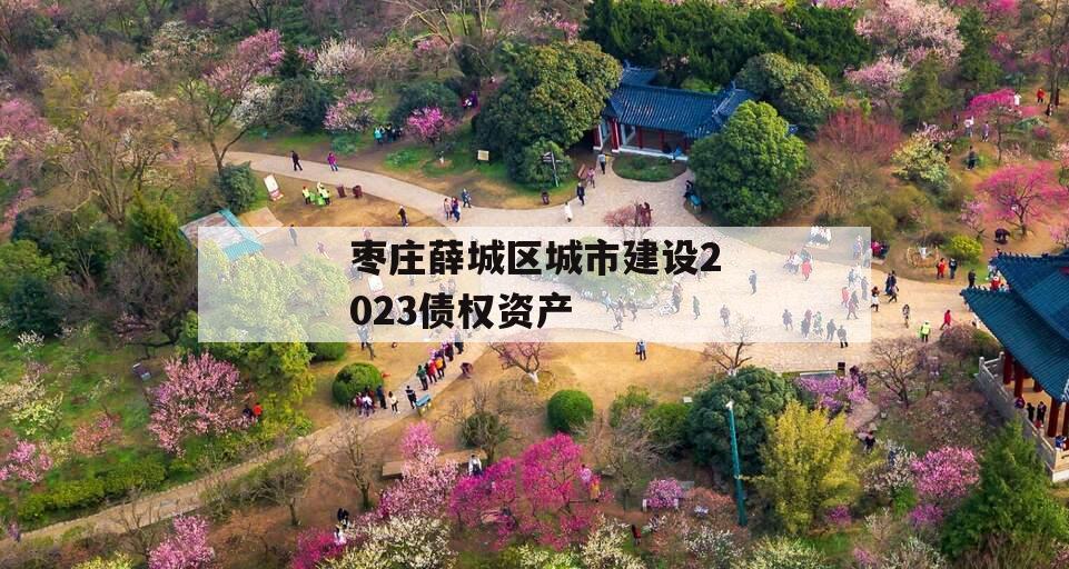 枣庄薛城区城市建设2023债权资产
