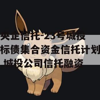 央企信托-23号城投标债集合资金信托计划,城投公司信托融资
