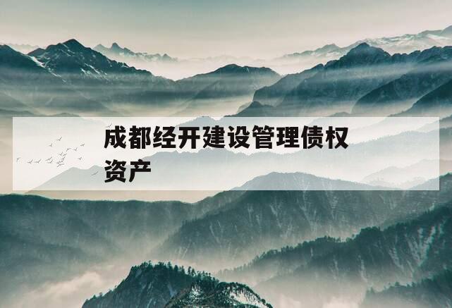 成都经开建设管理债权资产
